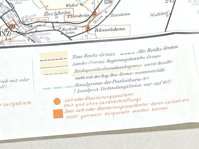 Original 1938 German Postal Map, Berlin Special Edition — image 28