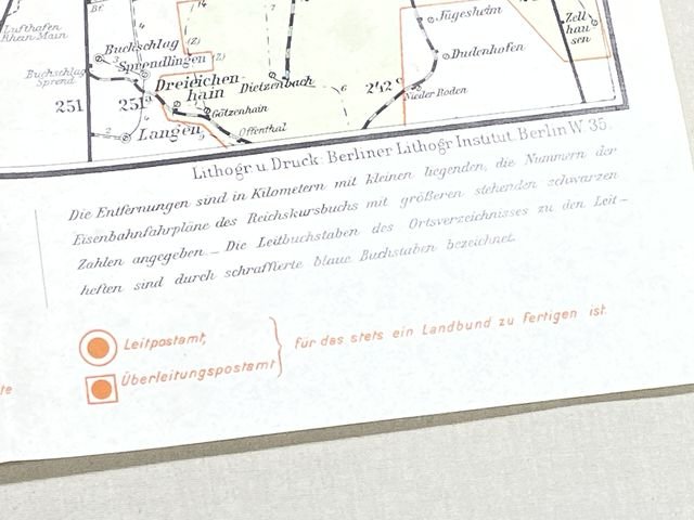 Original 1938 German Postal Map, Berlin Special Edition — image 29