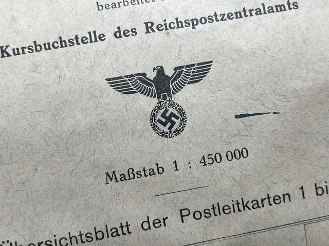Original 1938 German Postal Map, Berlin Special Edition — image 3
