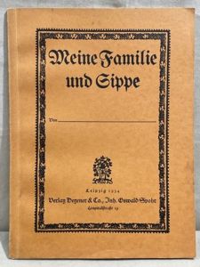 Original 1934 German My Family and Clan Book, Meine Familie und Sippe
