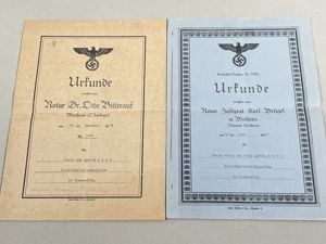 Original Nazi Era German Set of Deeds to Georg and Agathe Abbt, 1937 & 1938