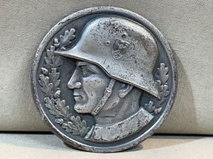 Original WWII German Small Metal Plaque, From Service Photo Album Cover