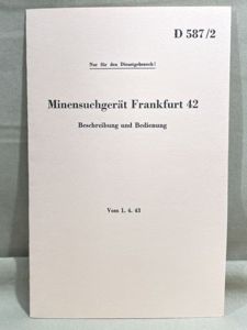 REPRINT - Mine Detector Manual Minensuchgerät Frankfurt 42
