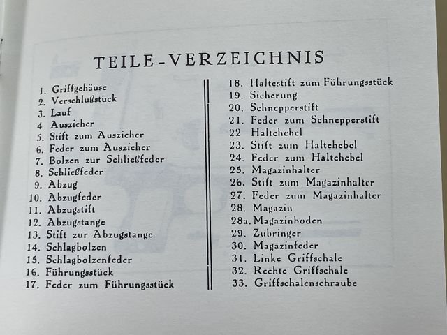 REPRINT - German WWII Era Simson Pistol Owner's Manual — image 4