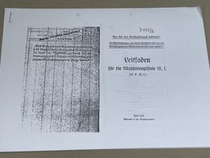 Photocopy of Original 1920 German Manual for the MP-18