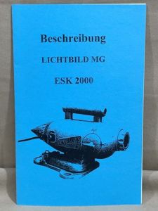 REPRINT - German WWII Photocopied Manual for the MG ESK 2000