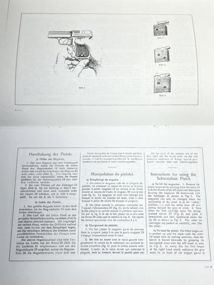REPRINT - German Manual for the 'Schwarzlose 1909' Pistol — image 3