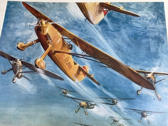 REPRODUCTION 1936 German Poster for the Olympics Flying Day — image 2