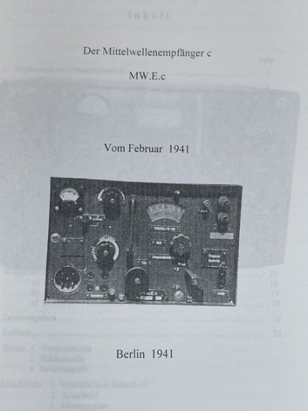 REPRINT, German WWII Medium Wave Receiver C Manual — image 3