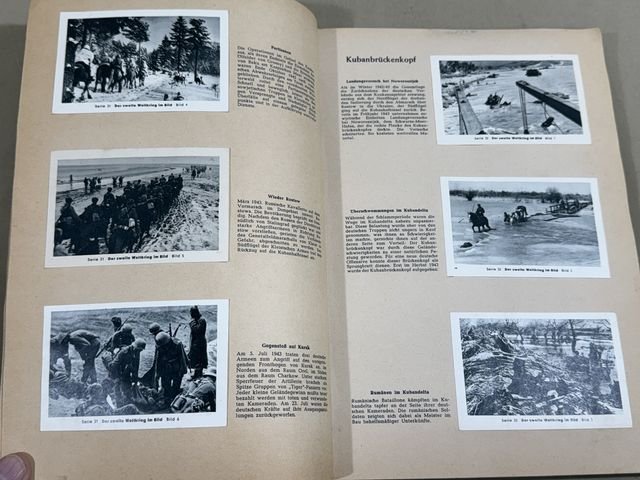 POST-WWII 1950's Era German Cigarette Card Album Set, The 2nd World War in Photographs — image 10