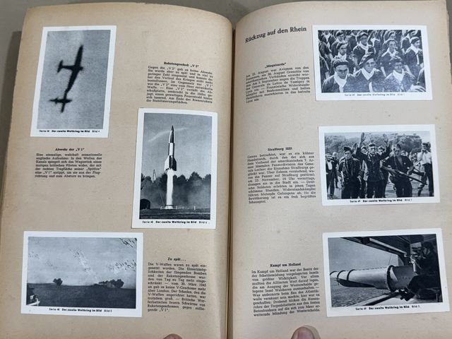 POST-WWII 1950's Era German Cigarette Card Album Set, The 2nd World War in Photographs — image 13