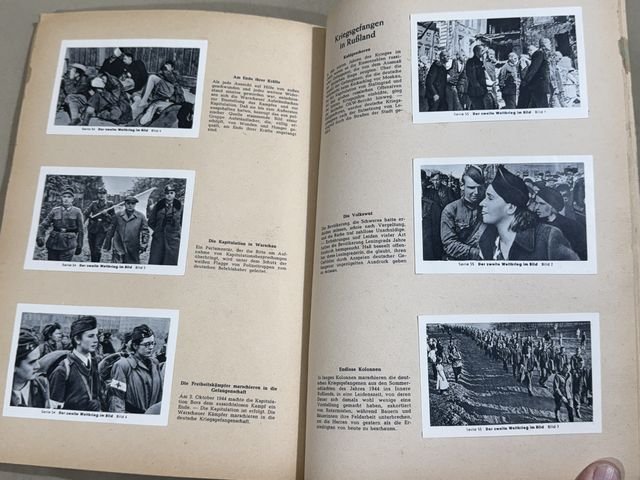 POST-WWII 1950's Era German Cigarette Card Album Set, The 2nd World War in Photographs — image 14