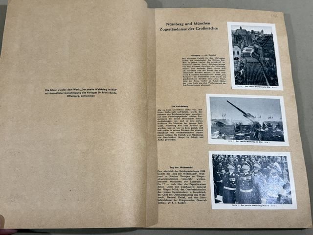 POST-WWII 1950's Era German Cigarette Card Album Set, The 2nd World War in Photographs — image 3