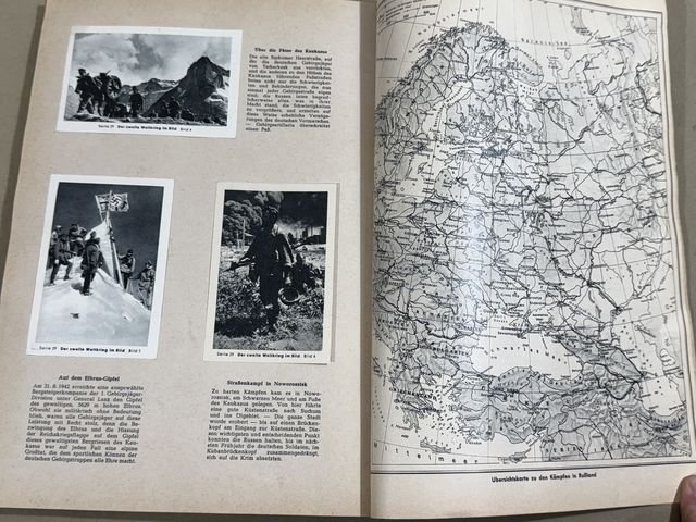 POST-WWII 1950's Era German Cigarette Card Album Set, The 2nd World War in Photographs — image 7