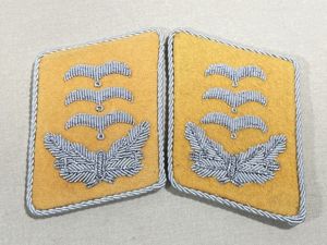 REPRODUCTION? WWII German Luftwaffe Flight/Fallschirmjðger Hauptmann Collar Tabs, Pair
