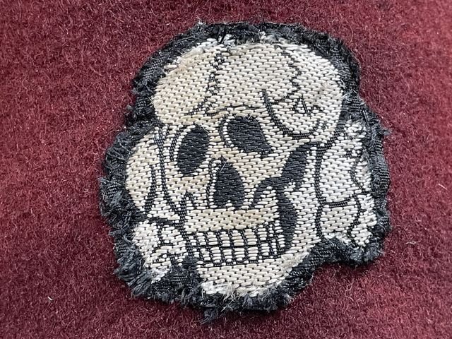 REPRODUCTION WWII German Waffen-SS Fez, Maroon — image 4