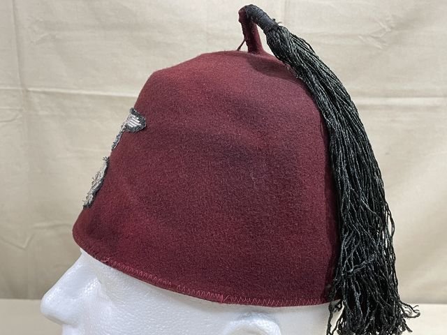 REPRODUCTION WWII German Waffen-SS Fez, Maroon — image 6