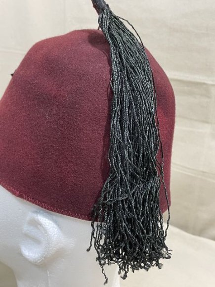 REPRODUCTION WWII German Waffen-SS Fez, Maroon — image 7