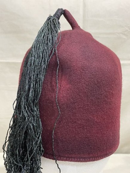 REPRODUCTION WWII German Waffen-SS Fez, Maroon — image 8