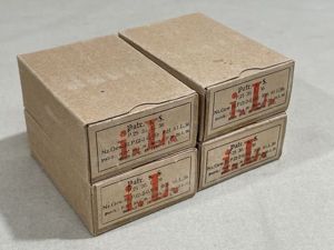 Original WWII German Cardboard 8mm In Stripper Clips Ammunition Boxes, Set of 4