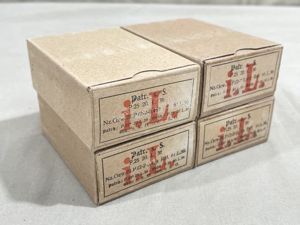 Original WWII German Cardboard 8mm In Stripper Clips Ammunition Boxes, Set of 4