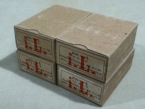 Original WWII German Cardboard 8mm In Stripper Clips Ammunition Boxes, Set of 4