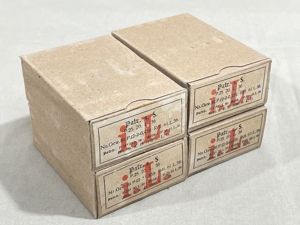 Original WWII German Cardboard 8mm In Stripper Clips Ammunition Boxes, Set of 4