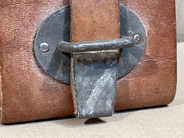Original WWII German Cavalry 98k Rifle Leather Sight Protector, Incomplete — image 3