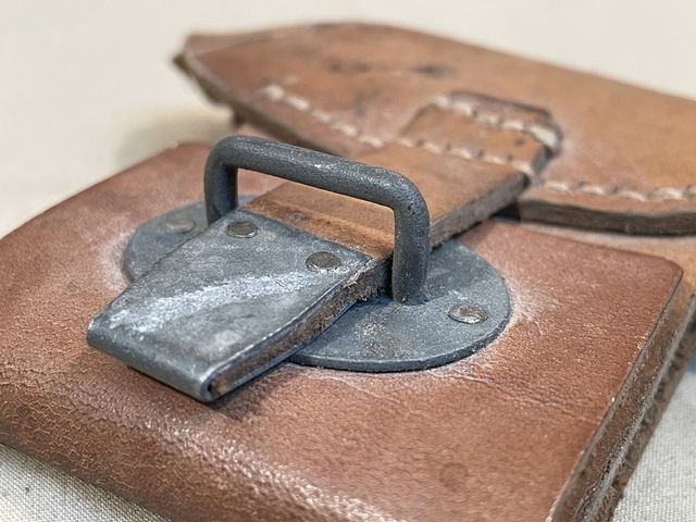 Original WWII German Cavalry 98k Rifle Leather Sight Protector, Incomplete — image 8