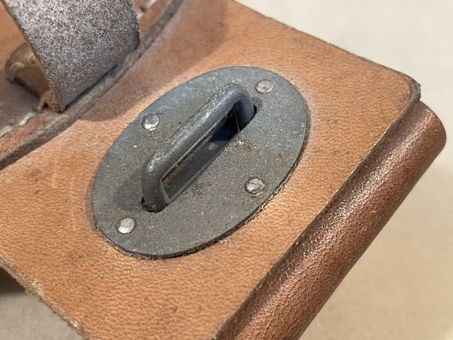 Original WWII German Cavalry 98k Rifle Leather Sight Protector, Incomplete — image 9