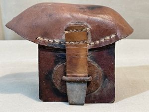 Original WWII German Cavalry 98k Rifle Leather Sight Protector