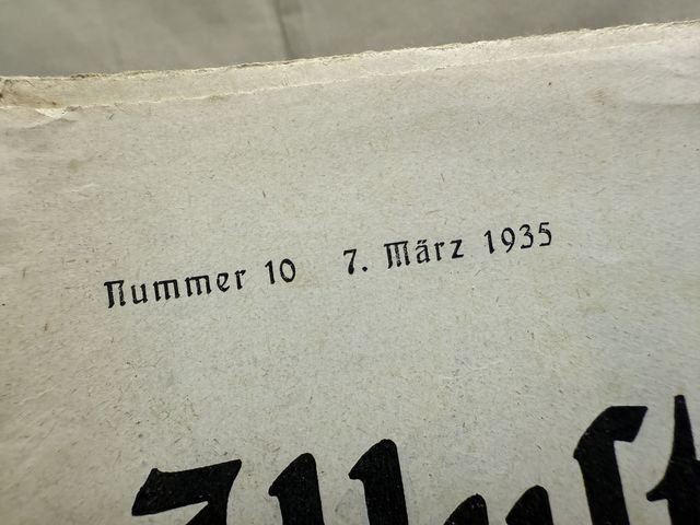 Original Nazi Era German Berliner Illustrierter Zeitung Magazine, March 1935 — image 2