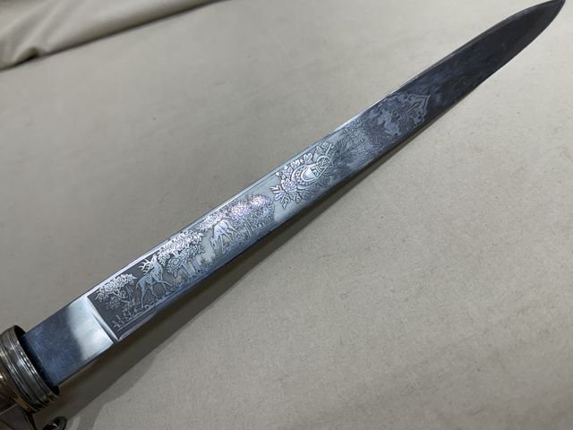 Original Imperial German Hunting Association Dagger, Damaged — image 6