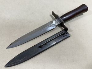 Original WWII French Fighting Knife and Scabbard, Made During German Occupation!
