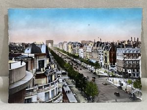 Original WWII Era French Architecture Postcard, Paris… en Flanant Avenue des Champs-Elysees
