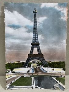 Original WWII Era French Architecture Postcard, Paris… en Flanant La Tour Eiffel