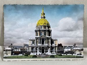 Original WWII Era French Architecture Postcard, Paris en Flanant Le D¶me des Invalides