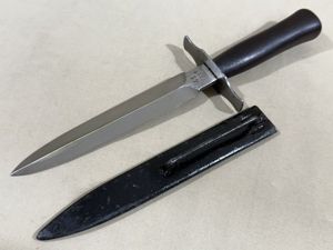 Original WWII French Fighting Knife and Scabbard, Made During German Occupation!