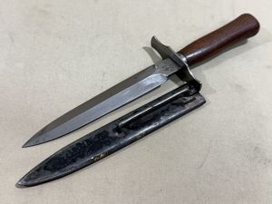 Original WWII French Fighting Knife and Scabbard, Made During German Occupation!