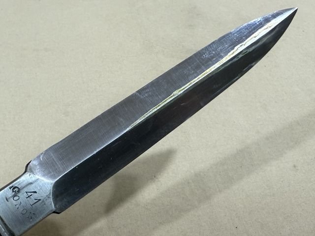 Original WWII French Fighting Knife and Scabbard, Made During German Occupation! — image 3