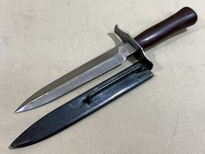 Original WWII French Fighting Knife and Scabbard, Made During German Occupation!