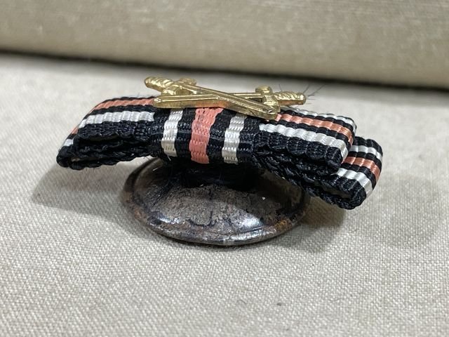 Original Pre-WWII German Lapel Button Hole Ribbon, Hindenburg Cross — image 2