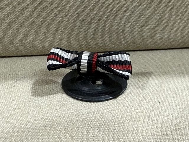 Original Pre-WWII German Button Hole Ribbon, Non-Combatant Hindenburg Cross — image 3
