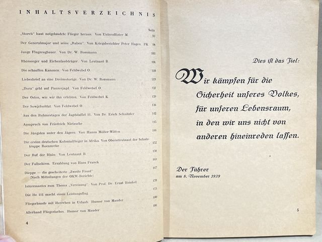 Original WWII German Flyer's Year Book for 1943, K—hlers illustrierter Flieger Kalender — image 6