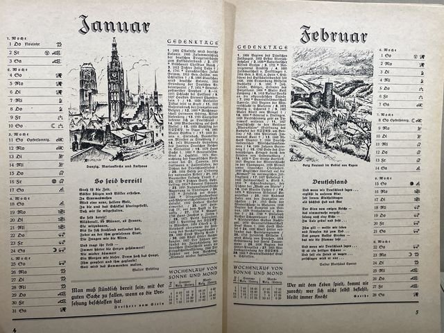 Original WWII German Kyffhäuser Calendar 1942 Book, Kyffhäuser-Kalender — image 5