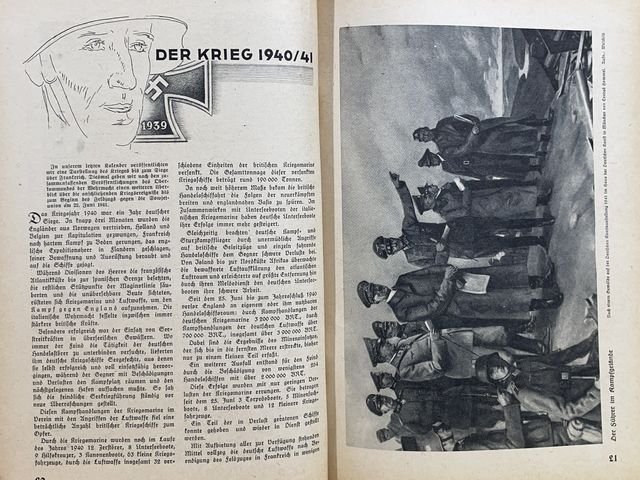Original WWII German Kyffhäuser Calendar 1942 Book, Kyffhäuser-Kalender — image 6