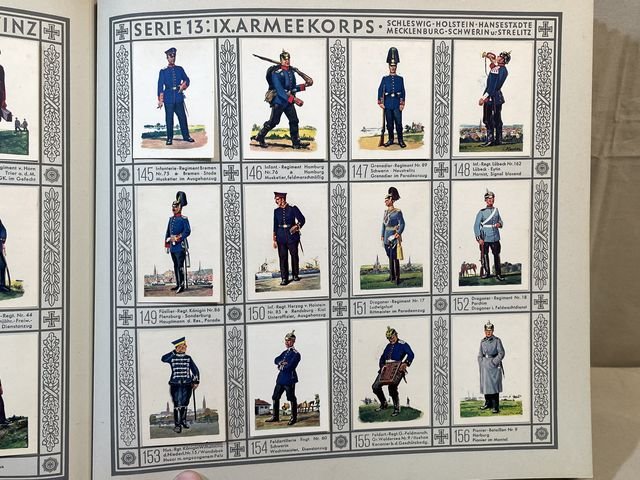 Original Pre-WWII German Cigarette Card Album, Uniforms of the Army — image 12
