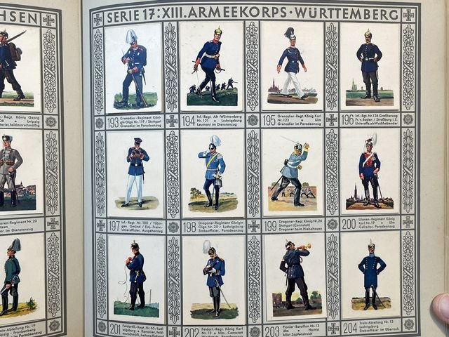 Original Pre-WWII German Cigarette Card Album, Uniforms of the Army — image 13