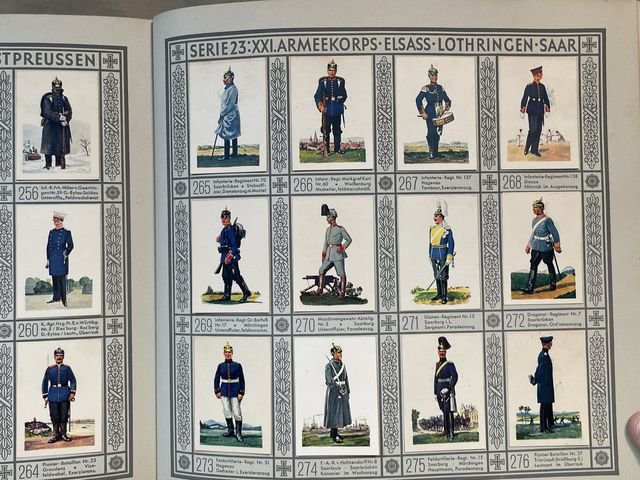 Original Pre-WWII German Cigarette Card Album, Uniforms of the Army — image 14