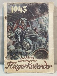 Original WWII German Flyer Calendar Book, Köhlers illustrierter Flieger-Kalender